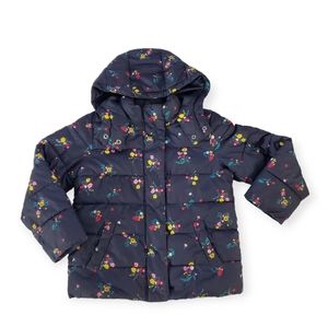 Gap Kids Cold Control Max Floral Puffer Jacket Size Medium Water Resistant